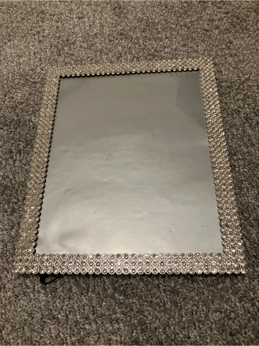 Dazzling Crystal-Embellished Silver Picture Frame